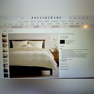 NWT Pottery Barn Cozy Fleece Duvet Cover